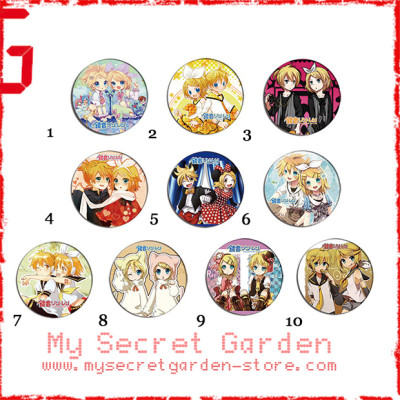 Vocaloid Kagamine Twins Rin and Len 鏡音リン・レン Anime Pinback Button Badge Set 1a or 1b( or Hair Ties / 4.4 cm Badge / Magnet / Keychain Set )